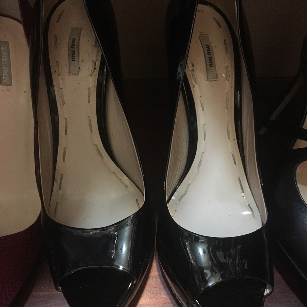 Miu miu open toe platform heel